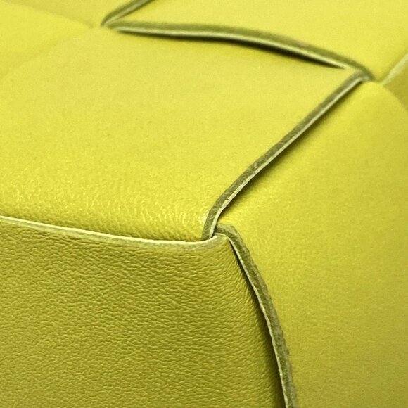 BOTTEGA VENETA Small Cassette Crossbody/Maxi Intrecciato - Yellow Leather - Picture 13 of 16